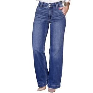 Judy Blue Size 22W Anytime Anyplace High Waisted Double Button Wide Leg Jeans